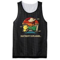 Ohm Volt Amp Electricity Explained Vintage Electrician Nerd Mesh Reversible Basketball Jersey Tank