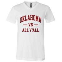 Oklahoma Vs All YAll Throwback Design Classic V-Neck T-Shirt