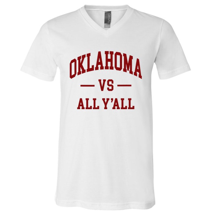 Oklahoma Vs All YAll Throwback Design Classic V-Neck T-Shirt