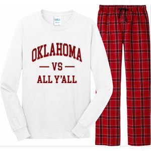 Oklahoma Vs All YAll Throwback Design Classic Long Sleeve Pajama Set