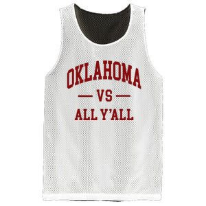 Oklahoma Vs All YAll Throwback Design Classic Mesh Reversible Basketball Jersey Tank