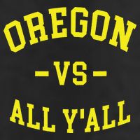 Oregon Vs All Yall Golf Towel