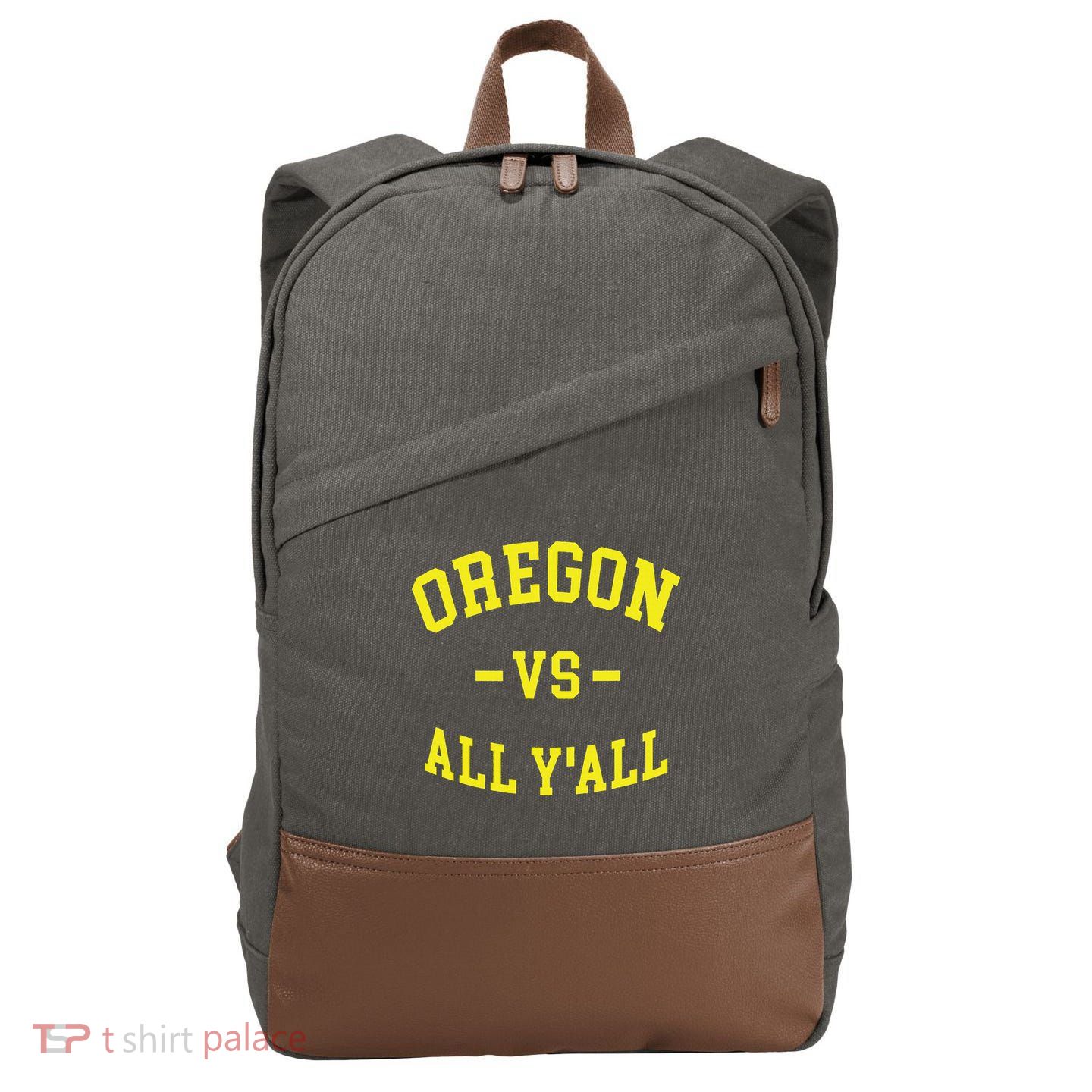 Oregon Vs All Yall Cotton Canvas Backpack
