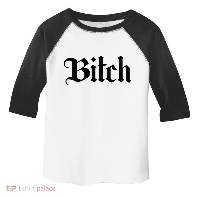 Offensive Vulgar Aesthetic Bitch Edgy E Girl E Boy Toddler Fine Jersey T-Shirt