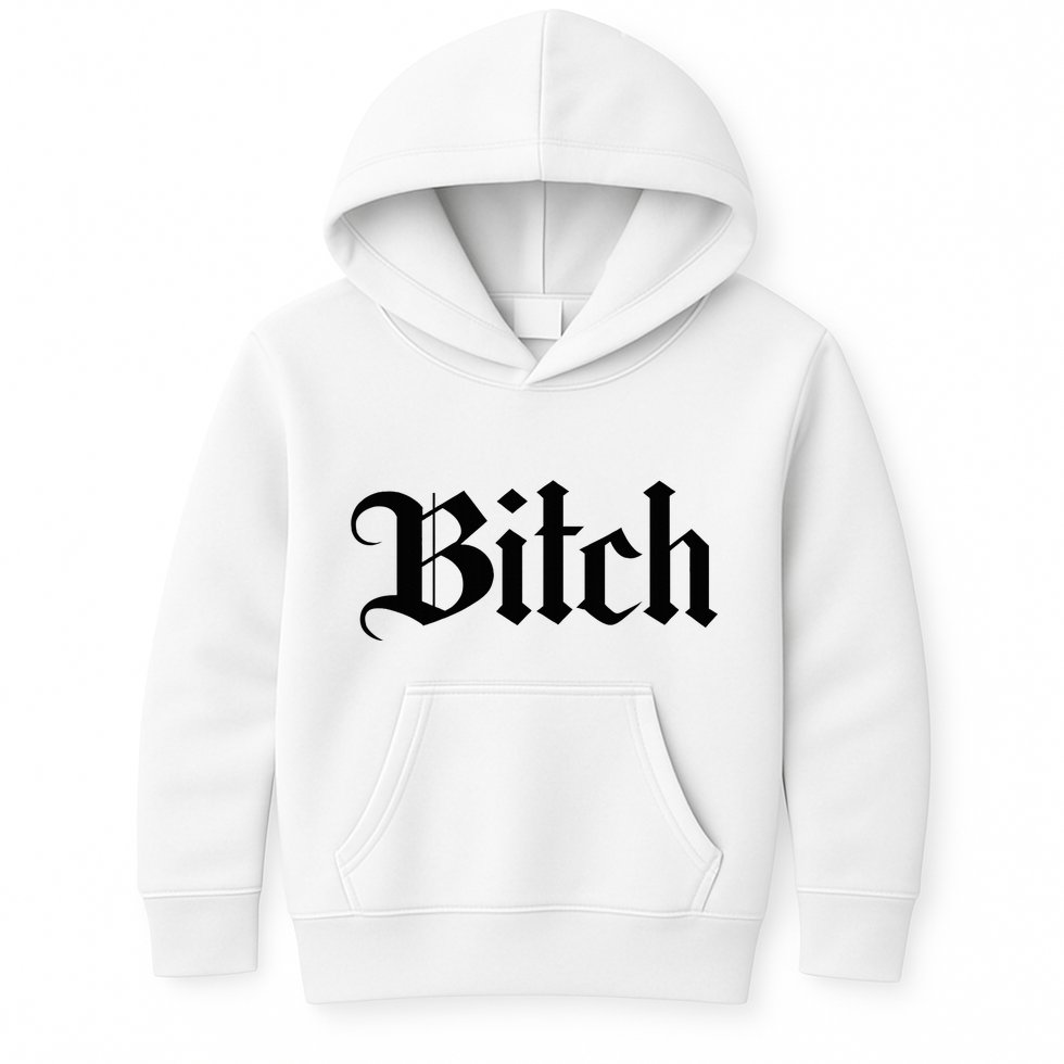 Offensive Vulgar Aesthetic Bitch Edgy E Girl E Boy Kids Hoodie