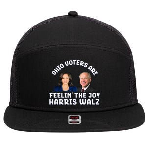 Ohio Voters Are Feelin The Joy Harris Walz Joy 7 Panel Mesh Trucker Snapback Hat