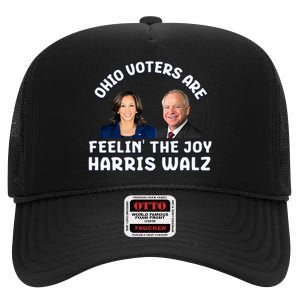 Ohio Voters Are Feelin The Joy Harris Walz Joy High Crown Mesh Back Trucker Hat