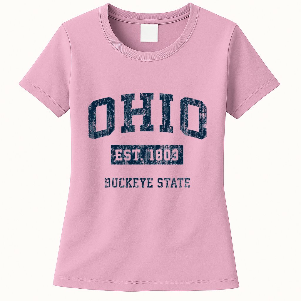 Ohio Vintage Athletic Sports Womens T-Shirt