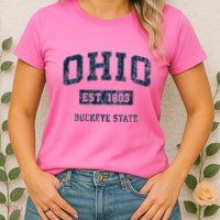 Ohio Vintage Athletic Sports Womens T-Shirt