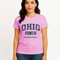 Ohio Vintage Athletic Sports Womens T-Shirt