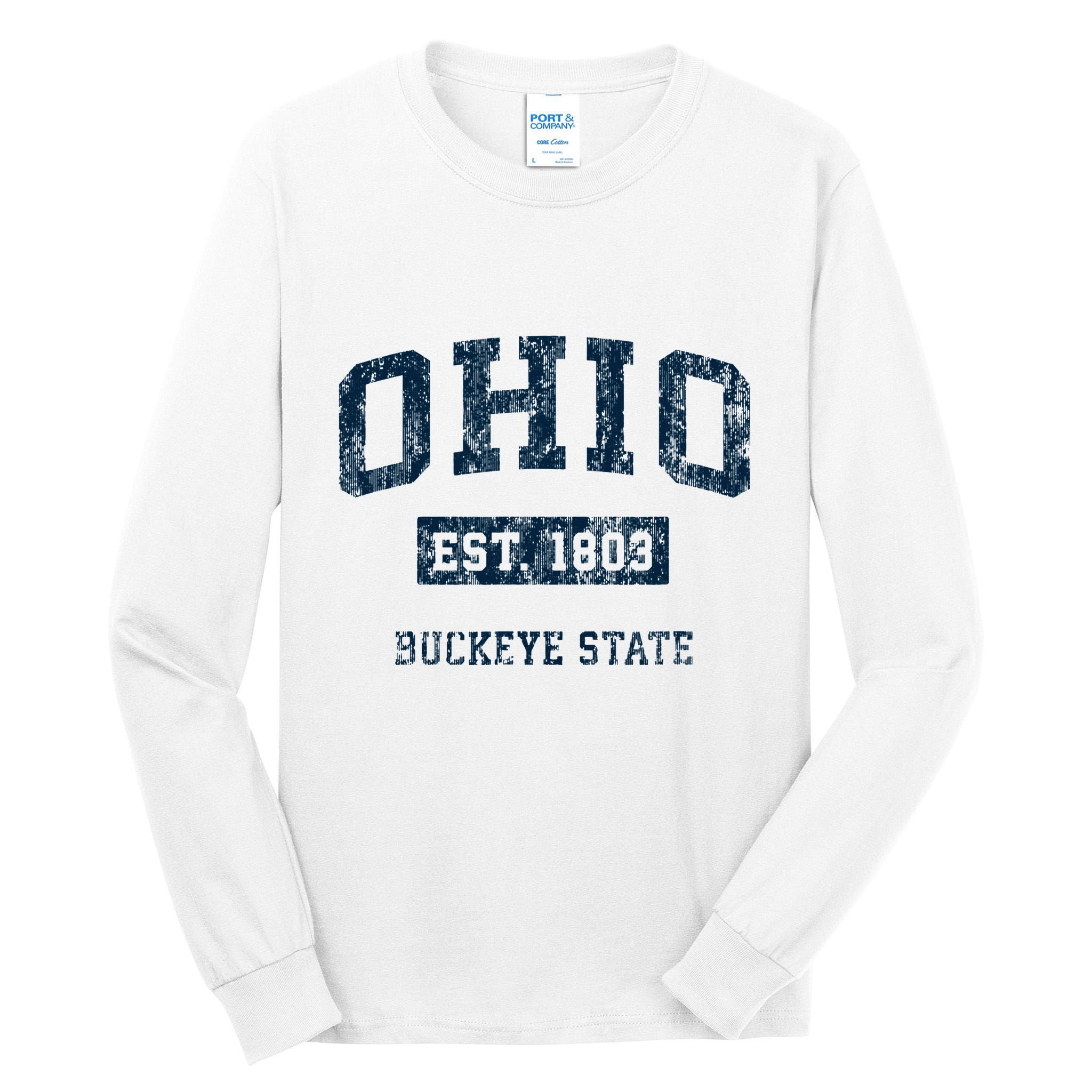 Ohio Vintage Athletic Sports Tall Long Sleeve T-Shirt