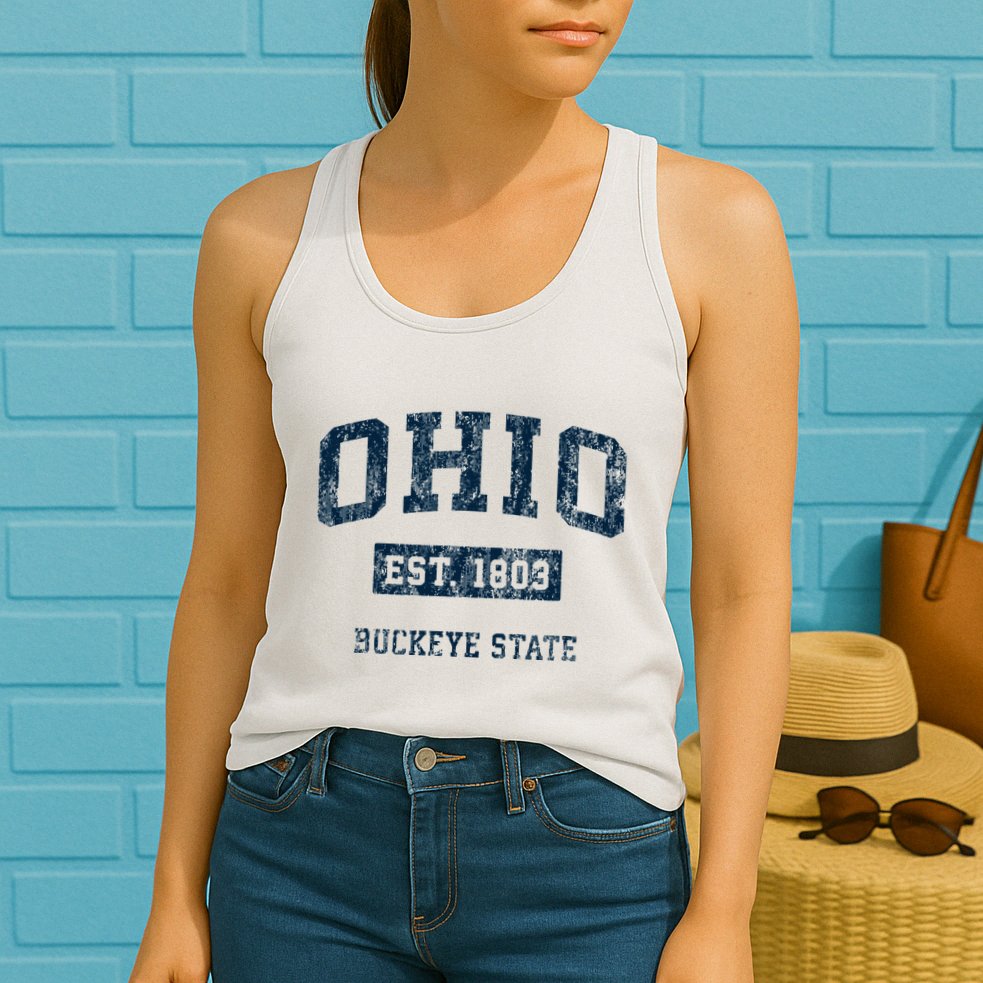 Ohio Vintage Athletic Sports Womens Tank Top