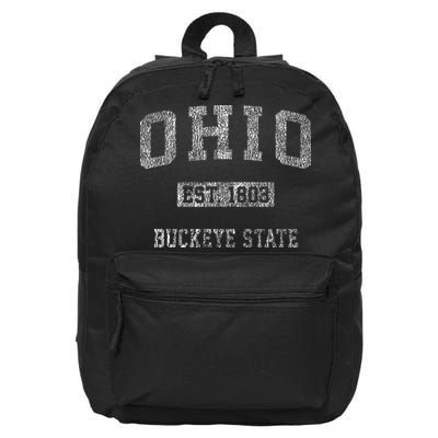 Ohio Vintage Athletic Sports Design 16 in Basic Backpack