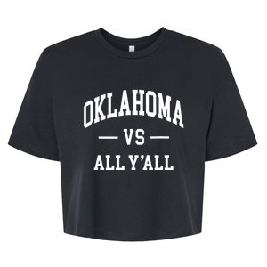 Oklahoma Vs All Yall Throwback Design Classic Bella+Canvas Jersey Crop Tee