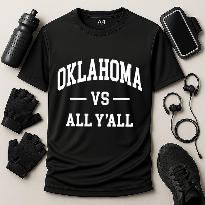 Oklahoma Vs All Yall Throwback Design Classic Cooling Performance Crew T-Shirt