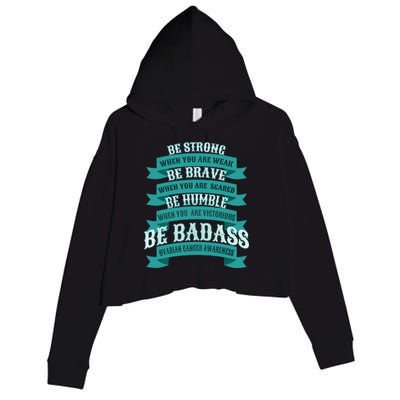 Ovarian Cancer Awareness Crop Fleece Hoodie