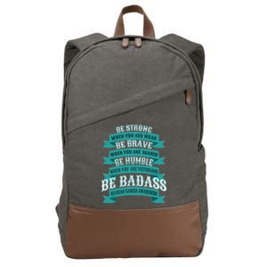 Ovarian Cancer Awareness Cotton Canvas Backpack