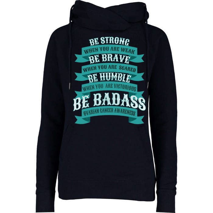 Ovarian Cancer Awareness Womens Funnel Neck Pullover Hood