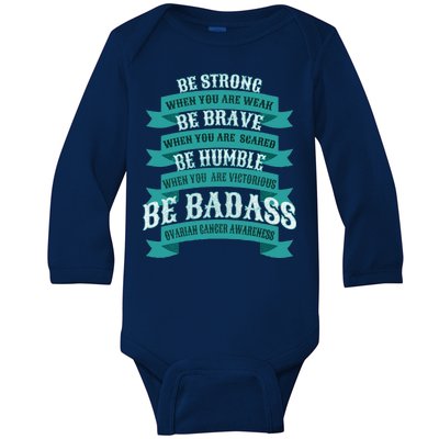 Ovarian Cancer Awareness Baby Long Sleeve Bodysuit