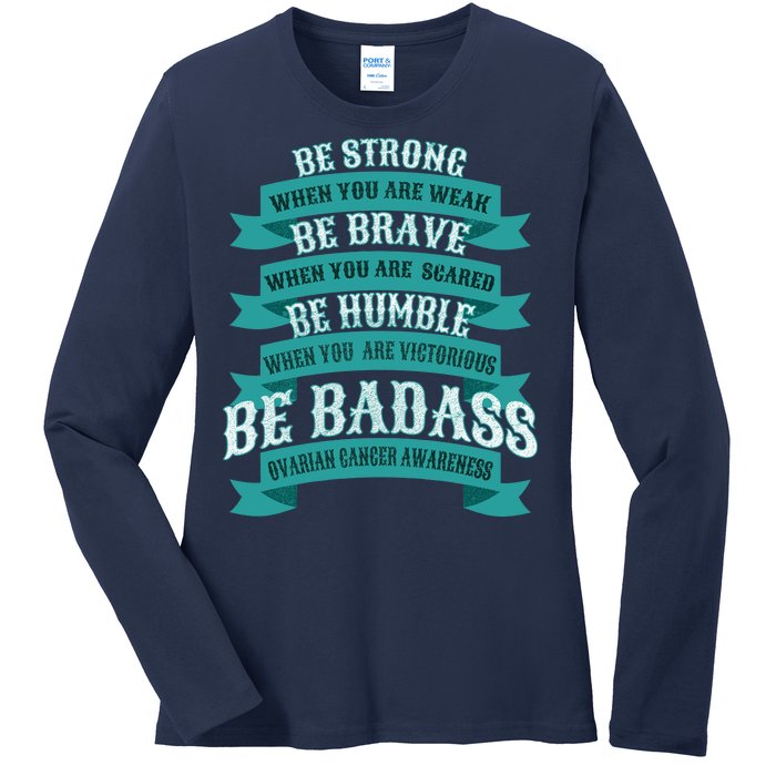 Ovarian Cancer Awareness Ladies Long Sleeve Shirt