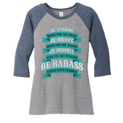 Ovarian Cancer Awareness Women's Tri-Blend 3/4-Sleeve Raglan Shirt