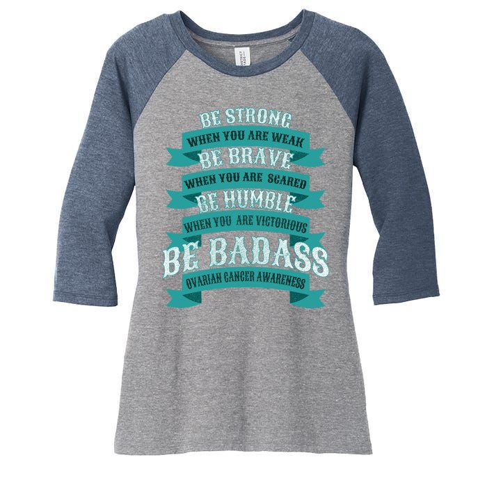 Ovarian Cancer Awareness Women's Tri-Blend 3/4-Sleeve Raglan Shirt