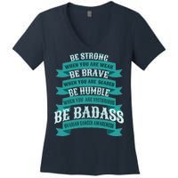 Ovarian Cancer Awareness Women's V-Neck T-Shirt