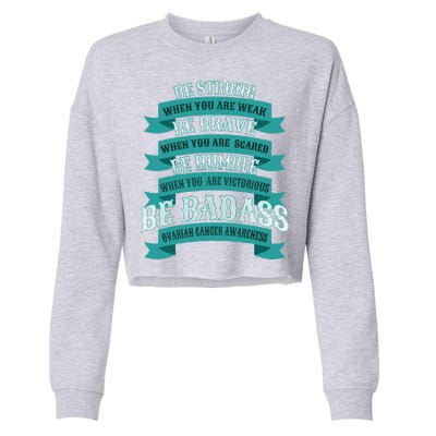 Ovarian Cancer Awareness Cropped Pullover Crew