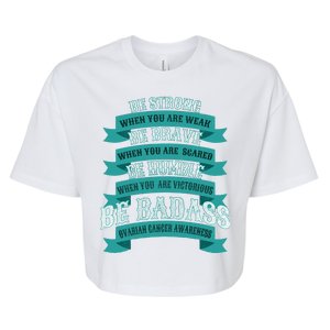 Ovarian Cancer Awareness Bella+Canvas Jersey Crop Tee