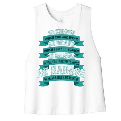 Ovarian Cancer Awareness Women's Racerback Cropped Tank