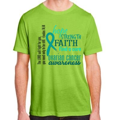 Ovarian Cancer Awareness Hope Faith Love Adult ChromaSoft Performance T-Shirt