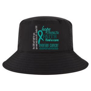 Ovarian Cancer Awareness Hope Faith Love Cool Comfort Performance Bucket Hat