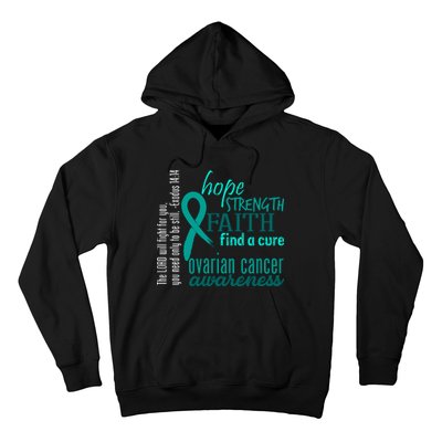 Ovarian Cancer Awareness Hope Faith Love Hoodie