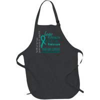 Ovarian Cancer Awareness Hope Faith Love Full-Length Apron With Pockets