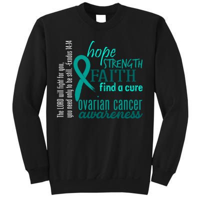 Ovarian Cancer Awareness Hope Faith Love Sweatshirt