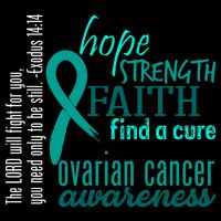 Ovarian Cancer Awareness Hope Faith Love T-Shirt