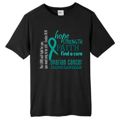 Ovarian Cancer Awareness Hope Faith Love Tall Fusion ChromaSoft Performance T-Shirt