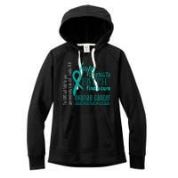 Ovarian Cancer Awareness Hope Faith Love Women's Fleece Hoodie