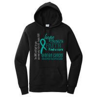 Ovarian Cancer Awareness Hope Faith Love Women's Pullover Hoodie