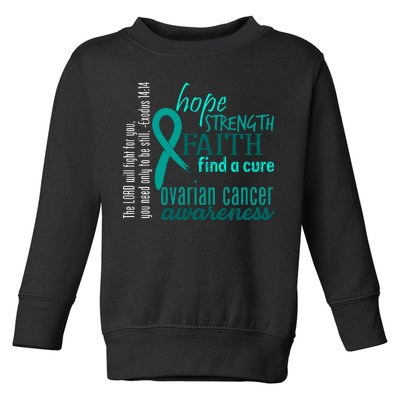 Ovarian Cancer Awareness Hope Faith Love Toddler Sweatshirt