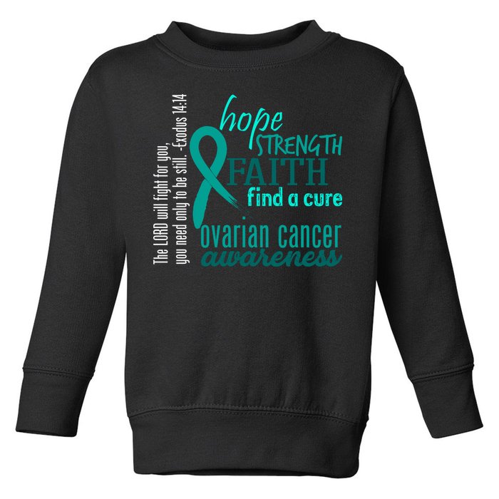 Ovarian Cancer Awareness Hope Faith Love Toddler Sweatshirt