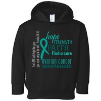 Ovarian Cancer Awareness Hope Faith Love Toddler Hoodie