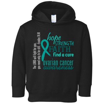 Ovarian Cancer Awareness Hope Faith Love Toddler Hoodie