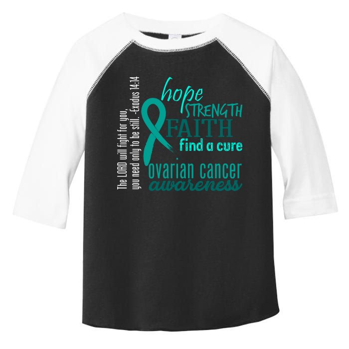 Ovarian Cancer Awareness Hope Faith Love Toddler Fine Jersey T-Shirt