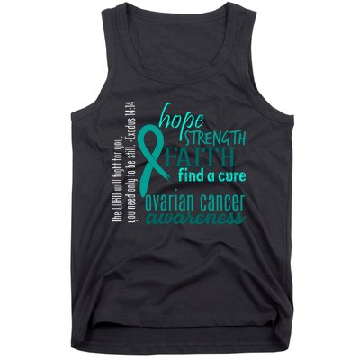 Ovarian Cancer Awareness Hope Faith Love Tank Top