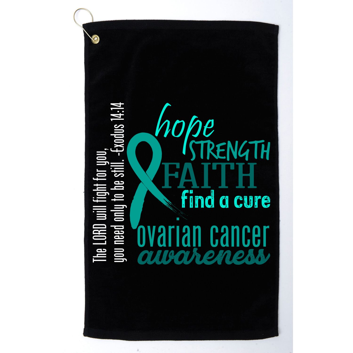 Ovarian Cancer Awareness Hope Faith Love Golf Towel