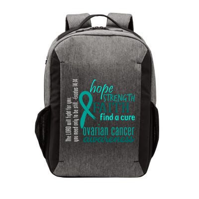 Ovarian Cancer Awareness Hope Faith Love Vector Backpack