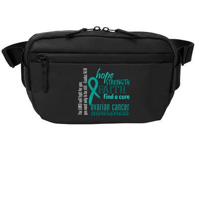 Ovarian Cancer Awareness Hope Faith Love Crossbody Pack