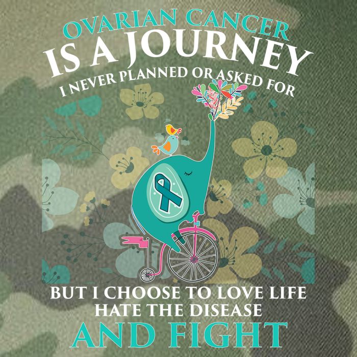Ovarian Cancer Is A Journey Elephant Legacy Tie Dye Trucker Hat