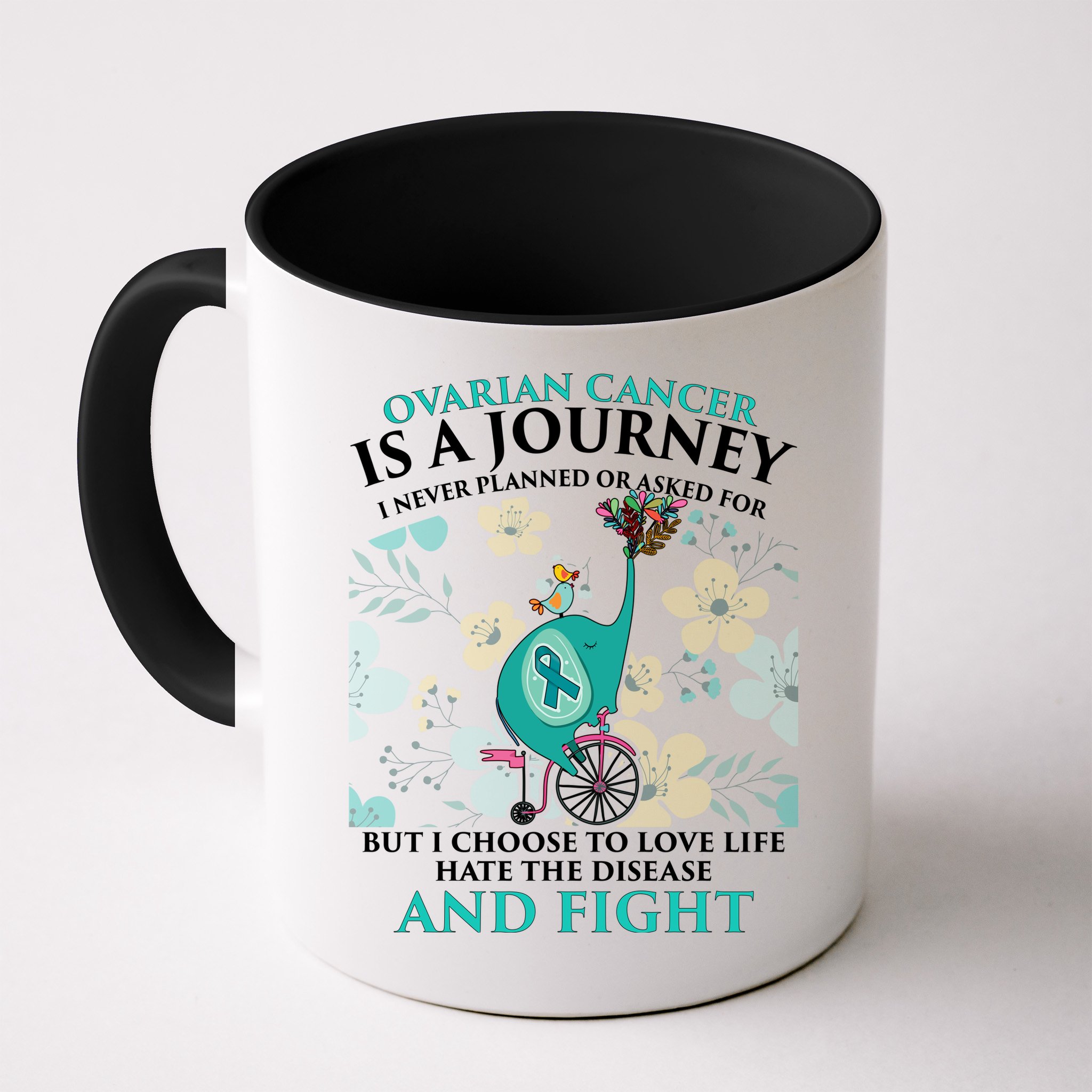 Ovarian Cancer Is A Journey Elephant Mug
